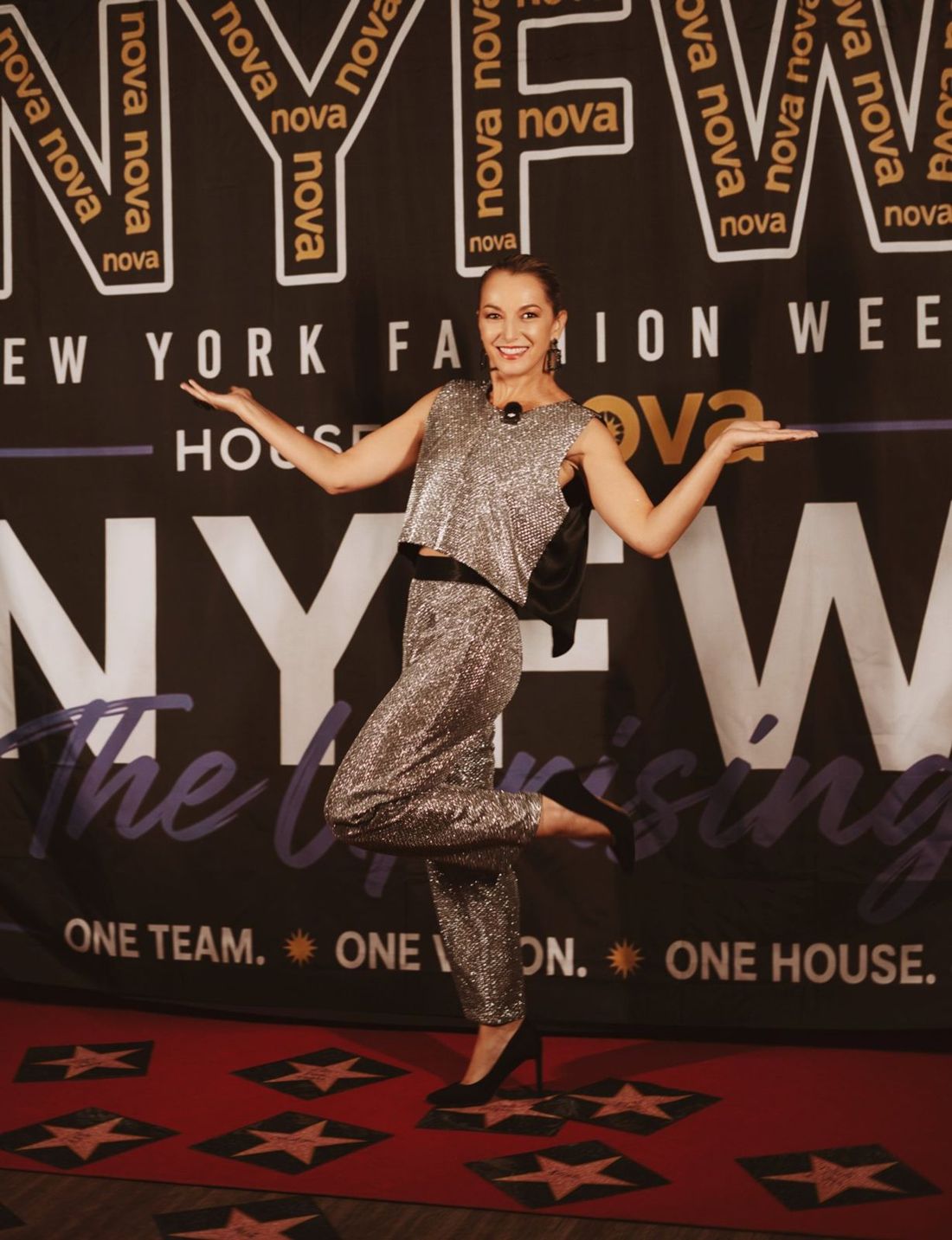 Nina Pimenta hosting at New York Fashion Week